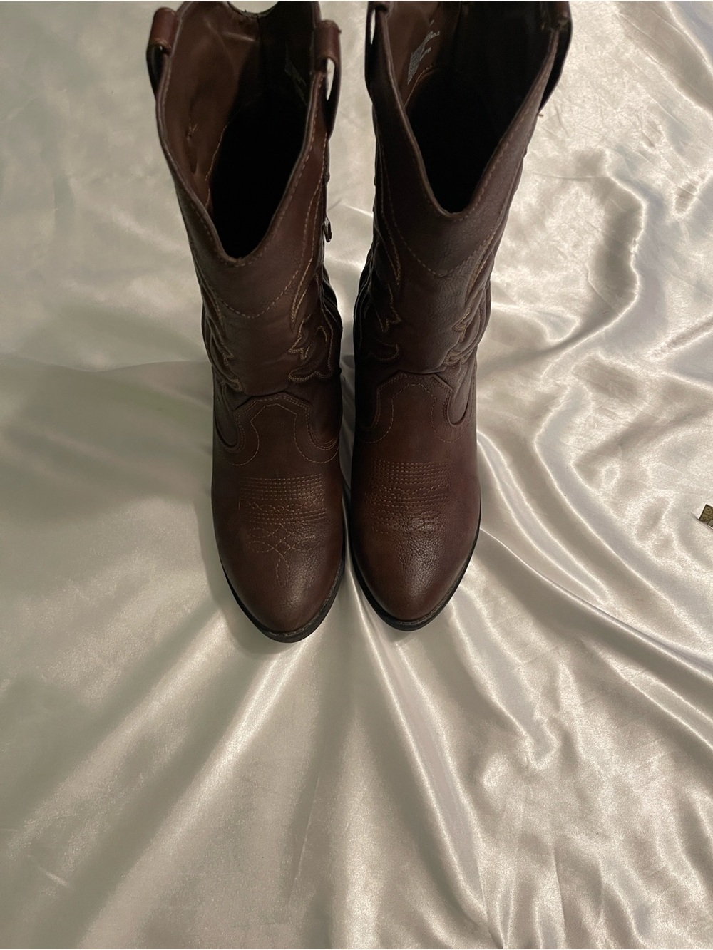 Cat & Jack Brown Lace-Up Western Boots